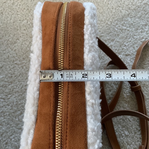 BearPaw Bags Bearpaw Faux Fur Shearling Trim Crossbody Bag With Adjustable Straps Poshmark